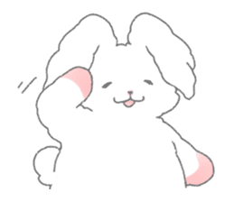 Angora rabbit of the forest of healing sticker #5876888