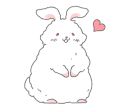 Angora rabbit of the forest of healing sticker #5876889