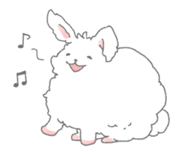Angora rabbit of the forest of healing sticker #5876890