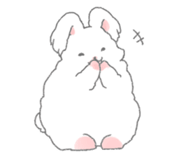 Angora rabbit of the forest of healing sticker #5876892