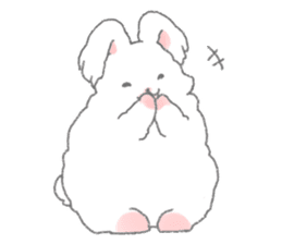 Angora rabbit of the forest of healing sticker #5876892