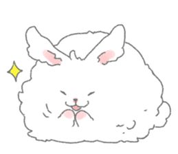 Angora rabbit of the forest of healing sticker #5876893