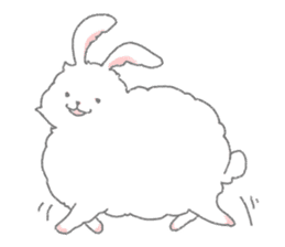 Angora rabbit of the forest of healing sticker #5876894