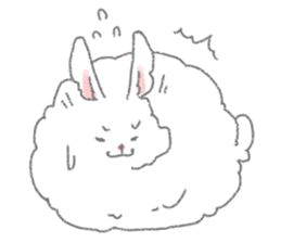 Angora rabbit of the forest of healing sticker #5876895