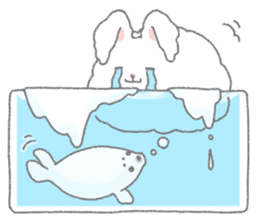 Angora rabbit of the forest of healing sticker #5876897