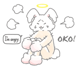 Angora rabbit of the forest of healing sticker #5876898