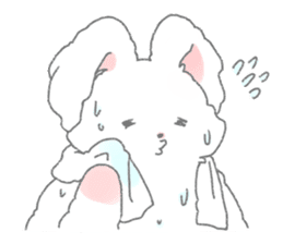 Angora rabbit of the forest of healing sticker #5876899