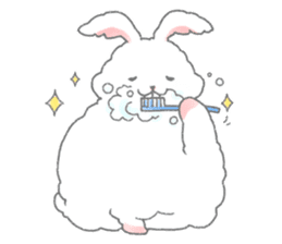 Angora rabbit of the forest of healing sticker #5876900
