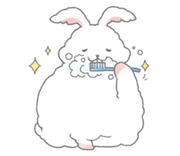 Angora rabbit of the forest of healing sticker #5876900