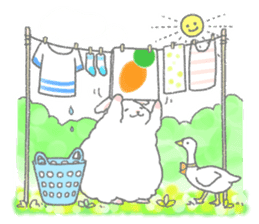 Angora rabbit of the forest of healing sticker #5876901