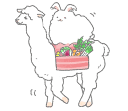 Angora rabbit of the forest of healing sticker #5876905