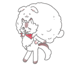 Angora rabbit of the forest of healing sticker #5876906