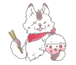 Angora rabbit of the forest of healing sticker #5876908