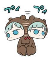 kuma and usashi sticker #5877073
