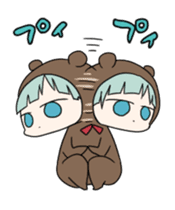 kuma and usashi sticker #5877073