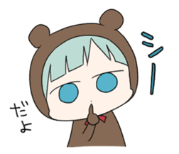 kuma and usashi sticker #5877076