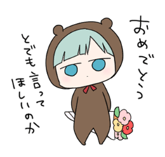 kuma and usashi sticker #5877078