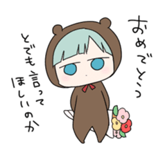 kuma and usashi sticker #5877078