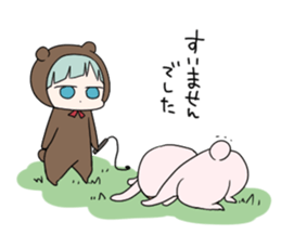 kuma and usashi sticker #5877087