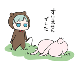 kuma and usashi sticker #5877087