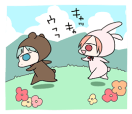 kuma and usashi sticker #5877092