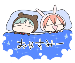 kuma and usashi sticker #5877099