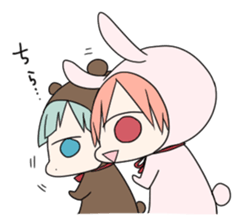 kuma and usashi sticker #5877105