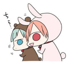 kuma and usashi sticker #5877105