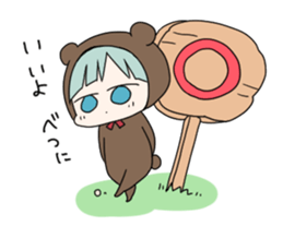 kuma and usashi sticker #5877109