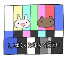 kuma and usashi sticker #5877111