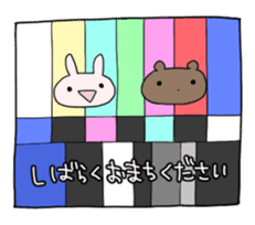 kuma and usashi sticker #5877111