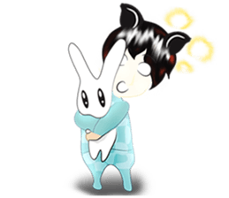 cartoon little dog boy sticker #5877212