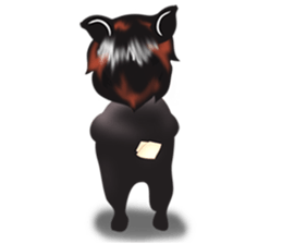 cartoon little dog boy sticker #5877226