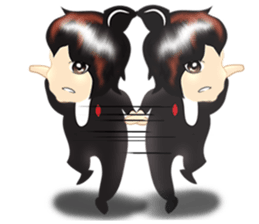 cartoon little dog boy sticker #5877227