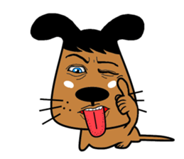 A dog with powerful eyes sticker #5877552