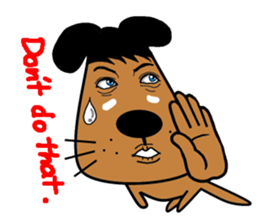 A dog with powerful eyes sticker #5877554