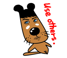 A dog with powerful eyes sticker #5877561