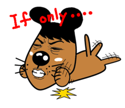 A dog with powerful eyes sticker #5877564