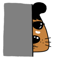 A dog with powerful eyes sticker #5877574