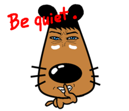 A dog with powerful eyes sticker #5877577