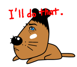 A dog with powerful eyes sticker #5877579