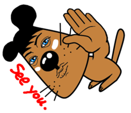 A dog with powerful eyes sticker #5877589