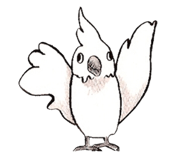 white parrot sticker #5878153