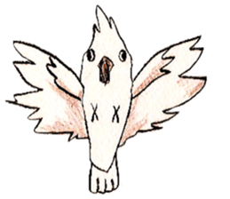 white parrot sticker #5878154