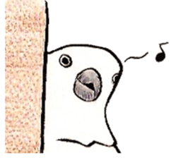 white parrot sticker #5878160