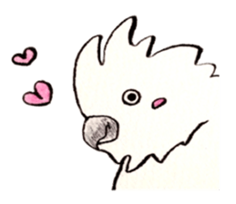 white parrot sticker #5878187