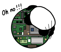 The panda in the phone sticker #5878722