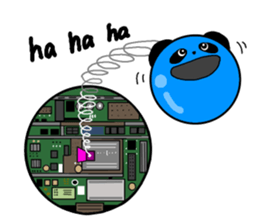 The panda in the phone sticker #5878738