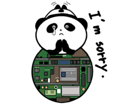 The panda in the phone sticker #5878740
