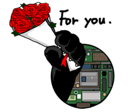 The panda in the phone sticker #5878744